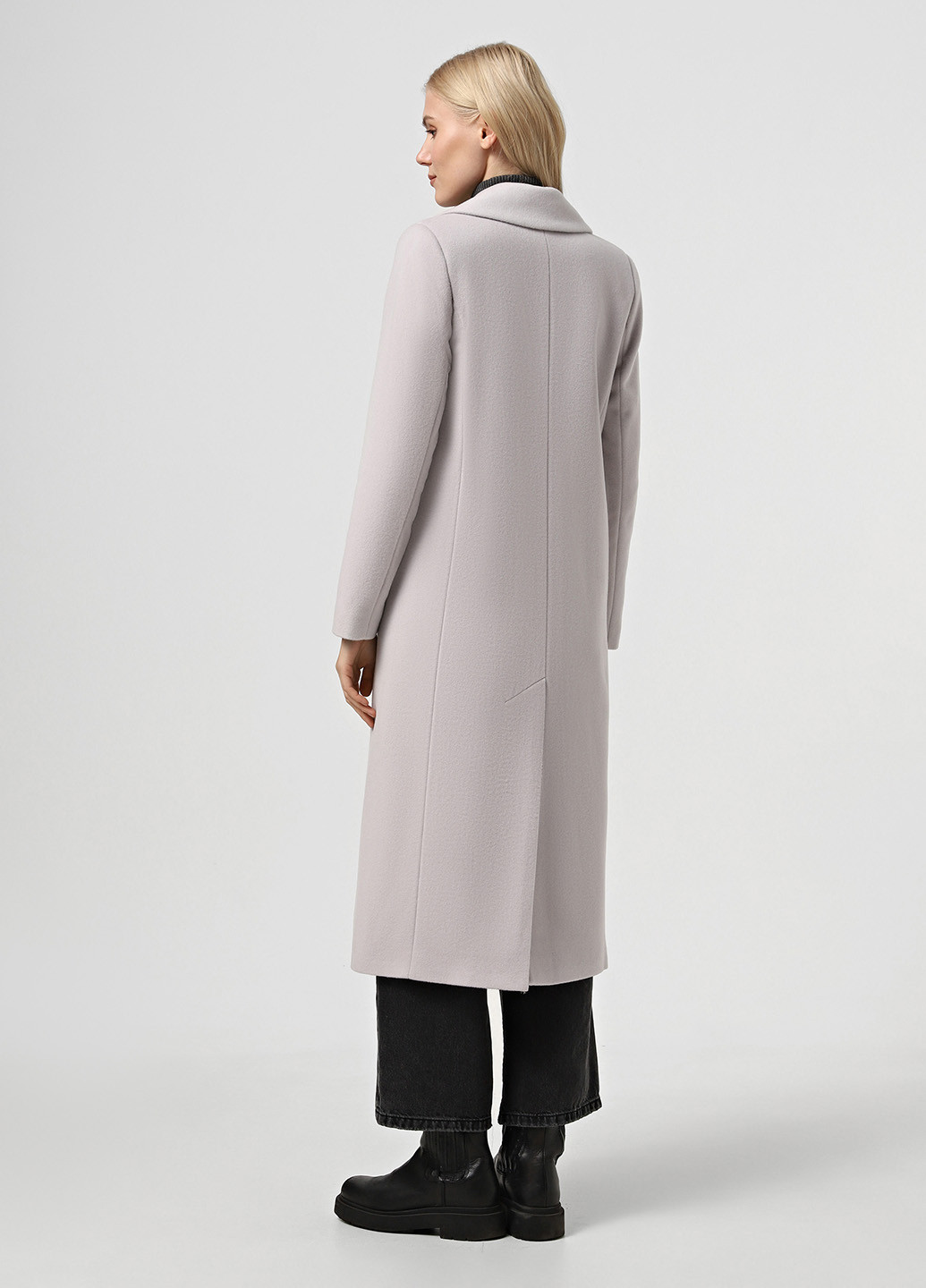 Світло-сіре зимнє Пальто двобортне Florens