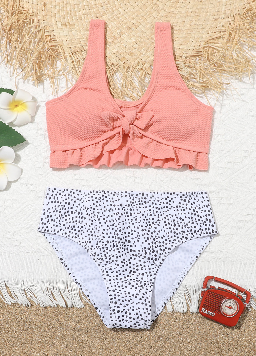 Комбінований літній купальник (ліф, трусики) топ, роздільний SHEIN