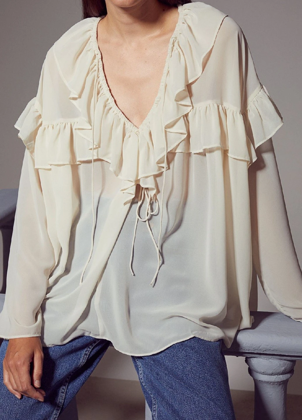 Бежевая блуза H&M