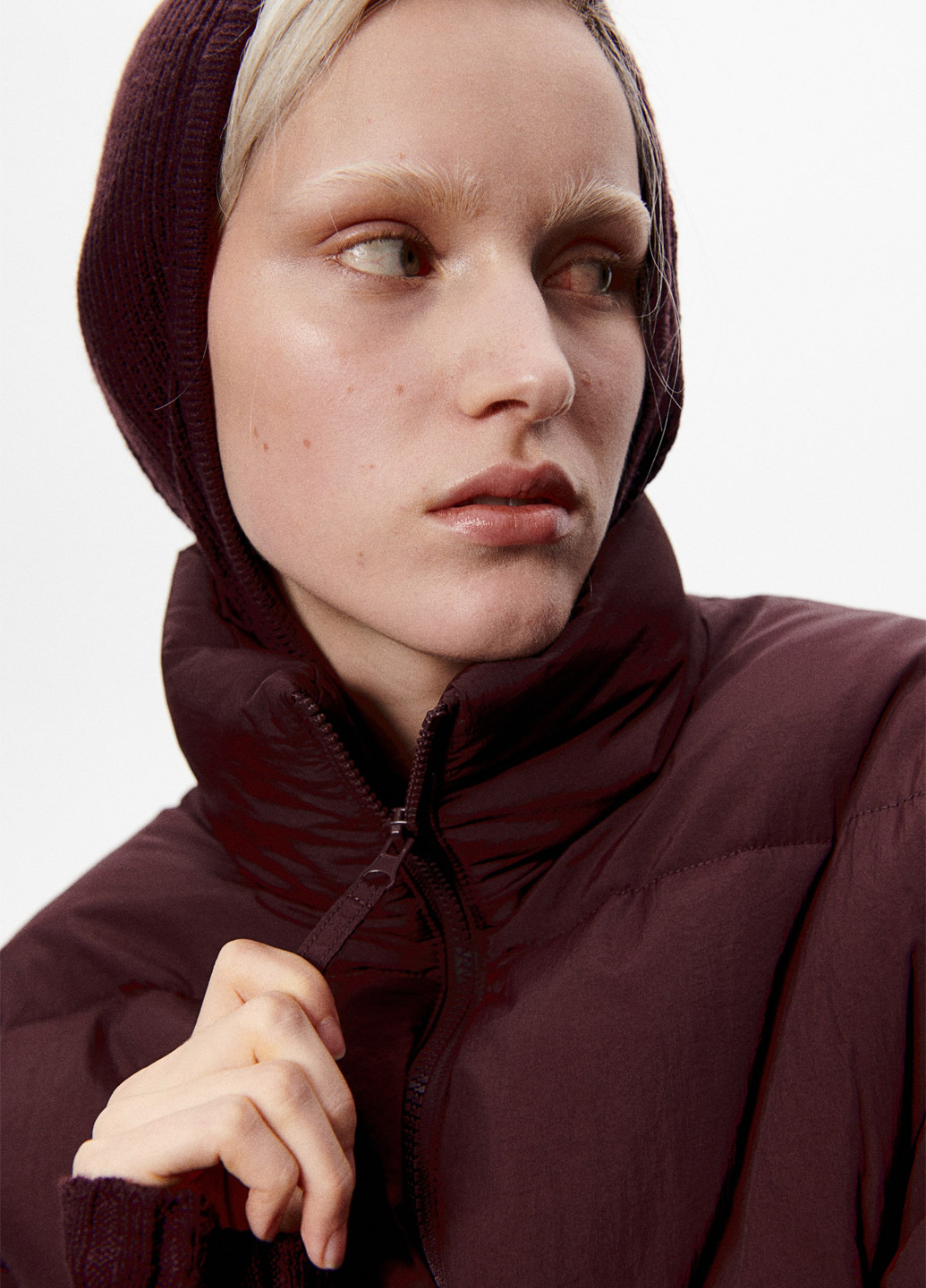 Сливова зимня куртка H&M