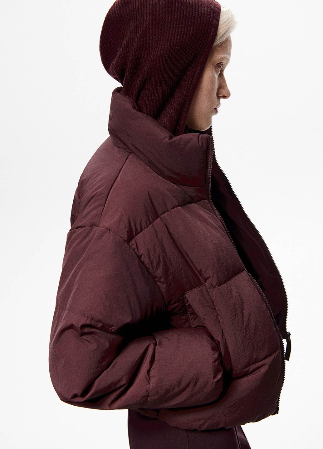 Сливова зимня куртка H&M