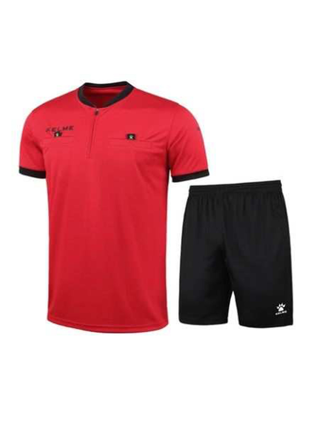 Червоний демісезонний комплект судійської форми (футболка, шорти) Kelme