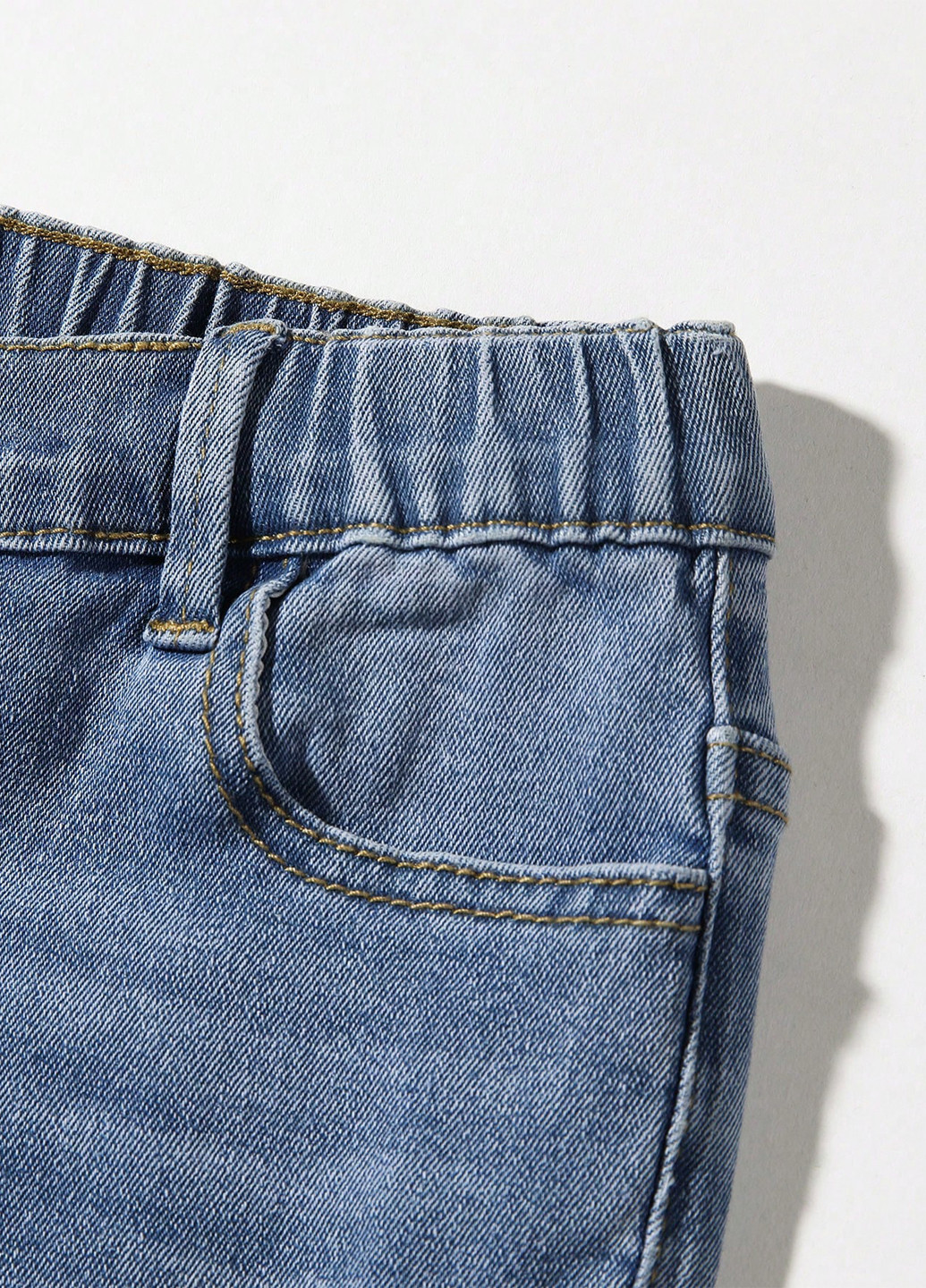 Темно-голубые демисезонные скинни джинсы SHEIN