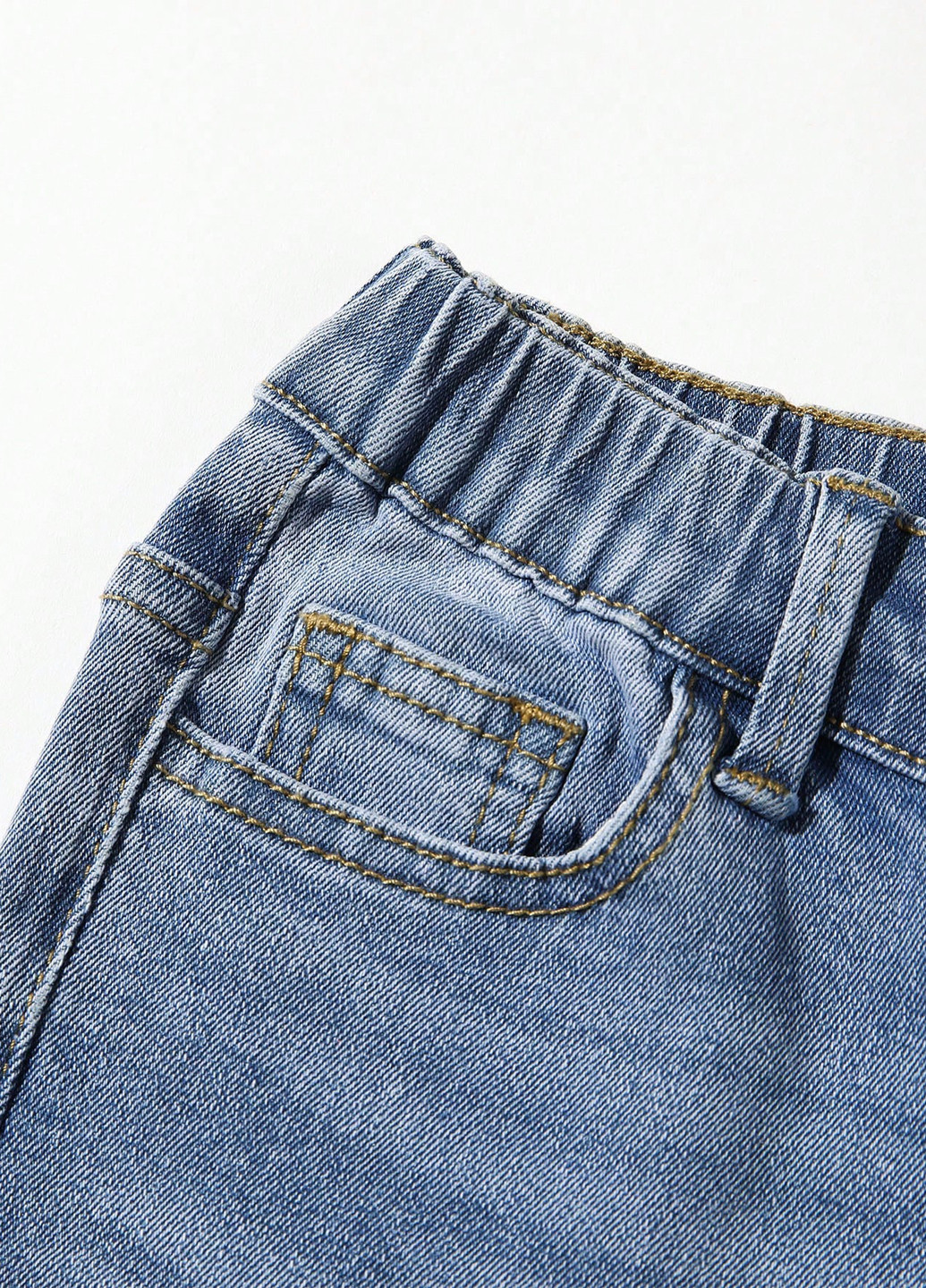 Темно-голубые демисезонные скинни джинсы SHEIN