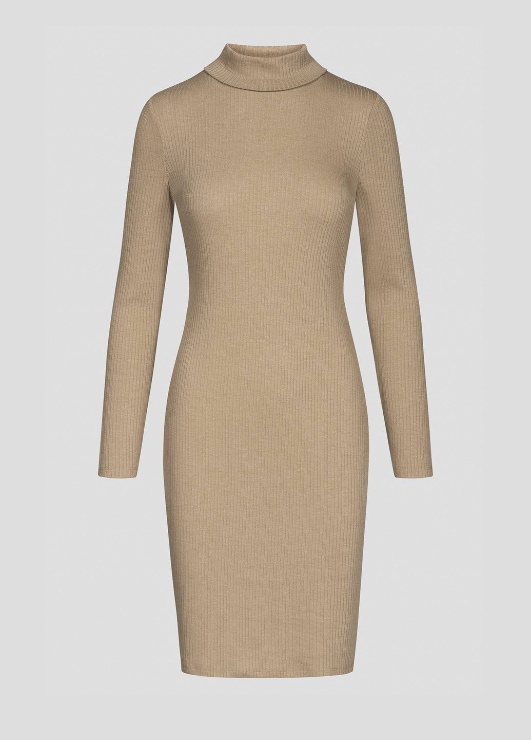 Светло-коричневое кэжуал платье платье-водолазка Orsay однотонное