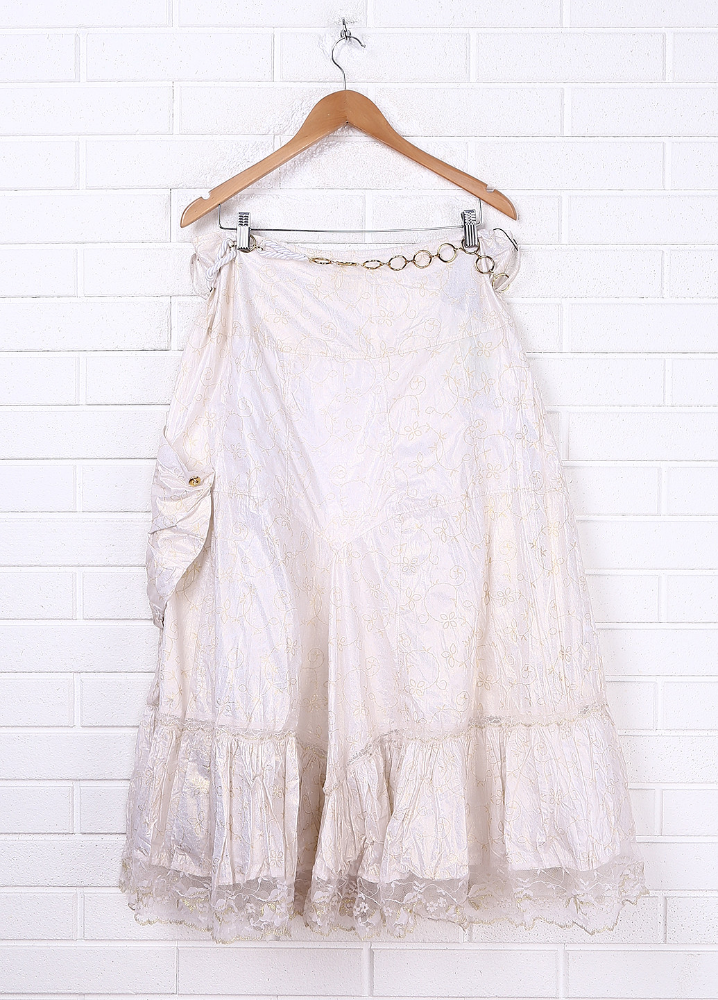 Белая кэжуал с рисунком юбка Reverdor