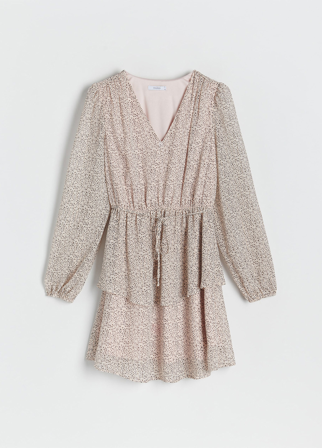 Светло-розовое кэжуал платье Reserved с абстрактным узором