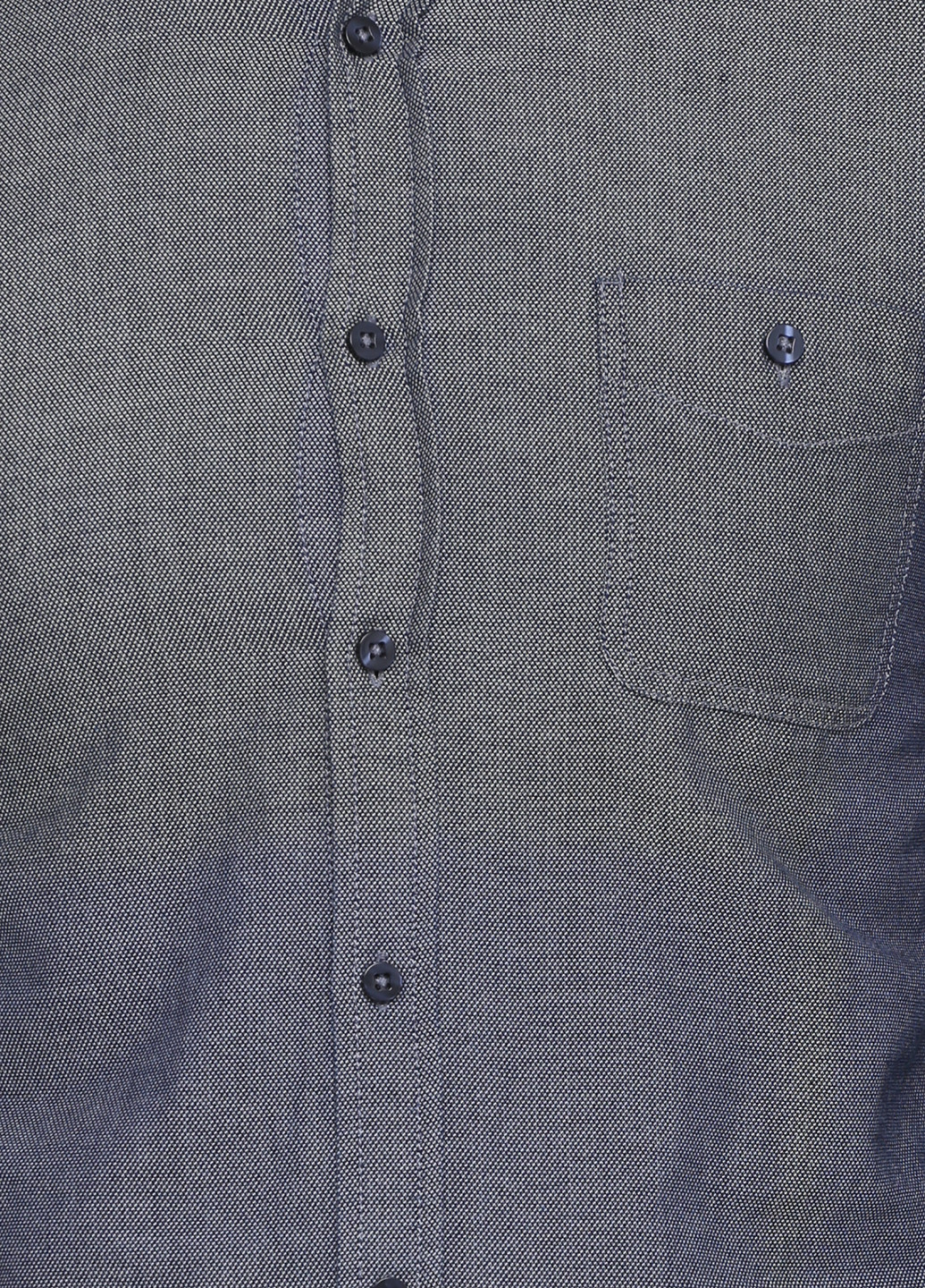 Синяя кэжуал рубашка меланж Mustang с длинным рукавом