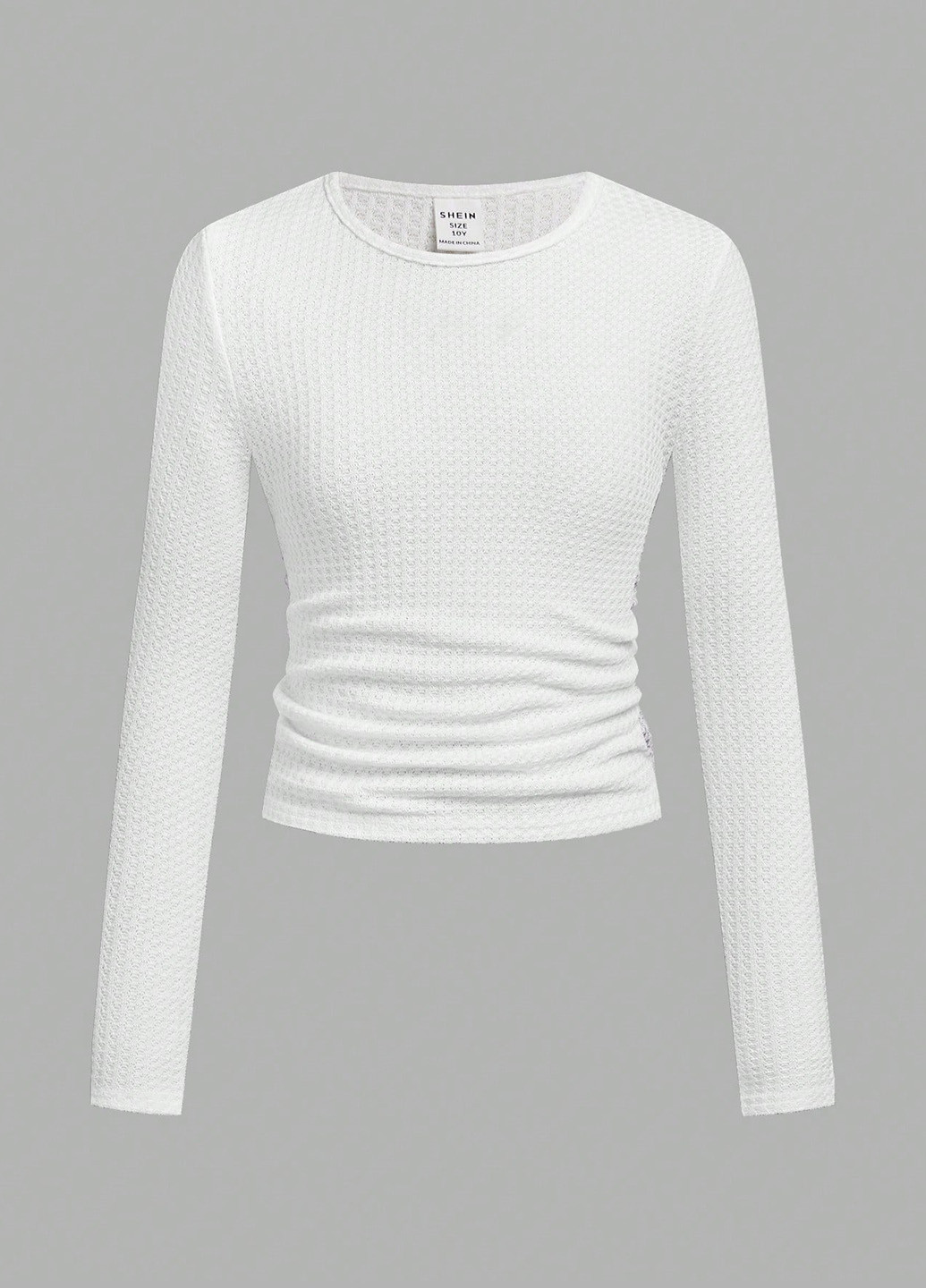 Разноцветный демисезонный кэжуал лонгслив SHEIN однотонный