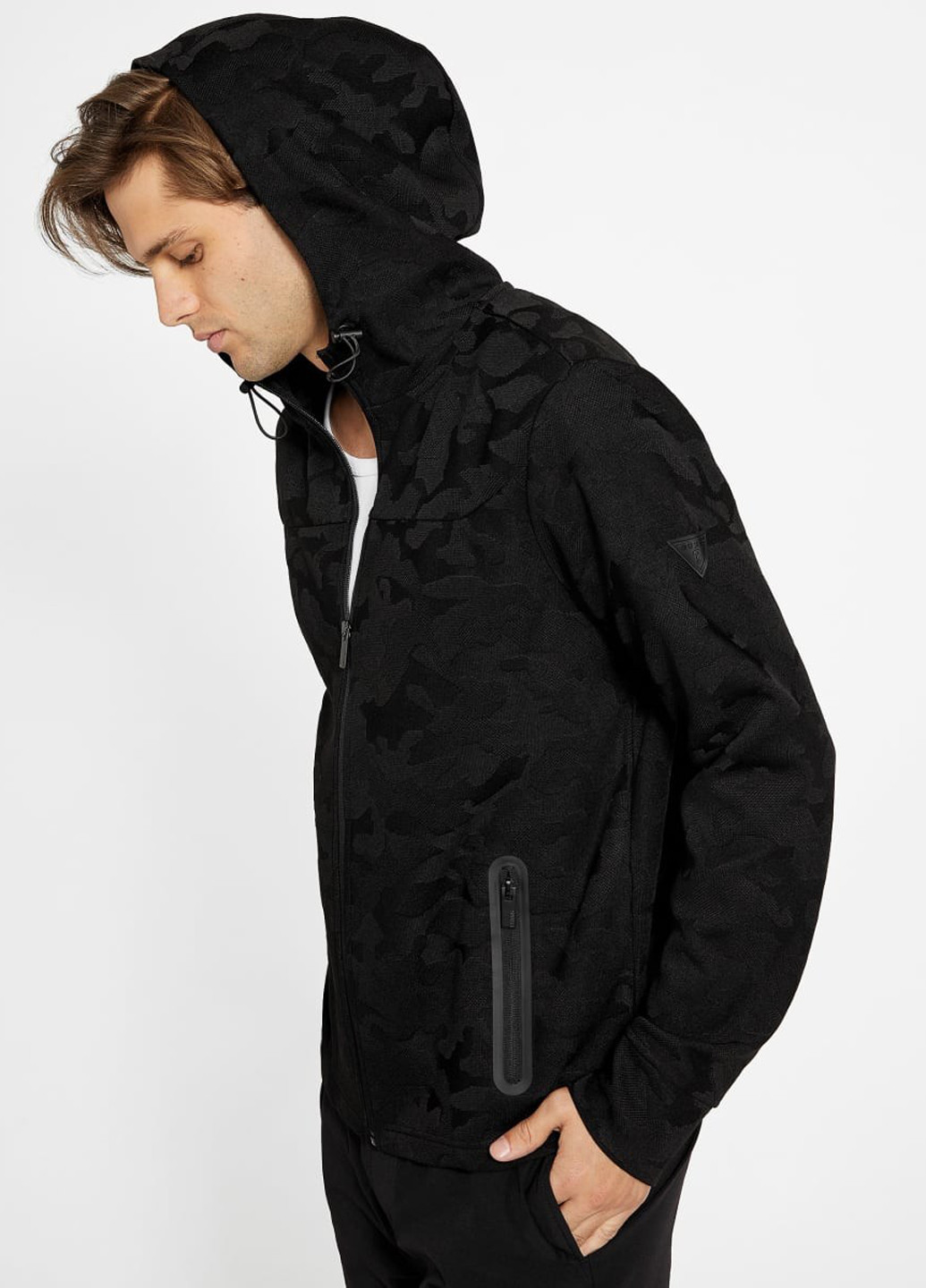 Чорна демісезонна вітровка Guess