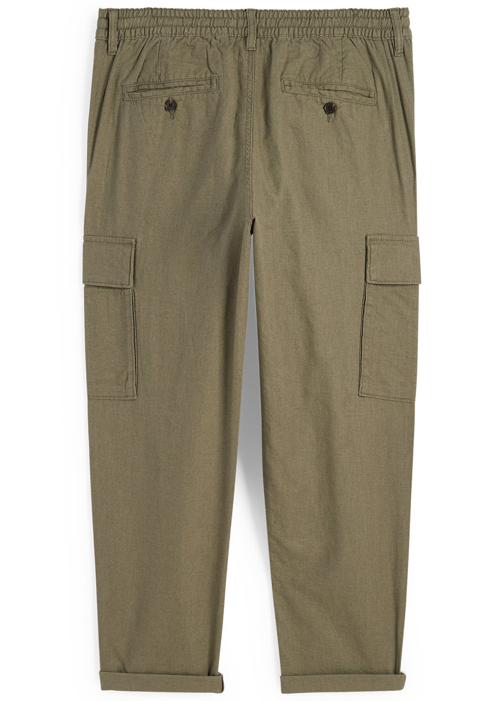 Серо-зеленые кэжуал демисезонные зауженные брюки C&A