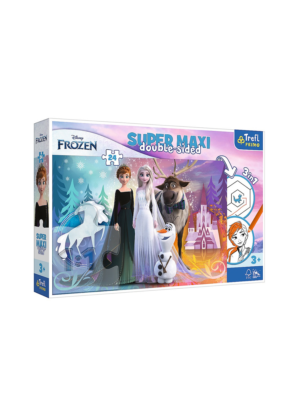 Пазлы + разрисовка "Ледяная страна" Disney: Ледяное сердце 2 Trefl 41000 (255259679)