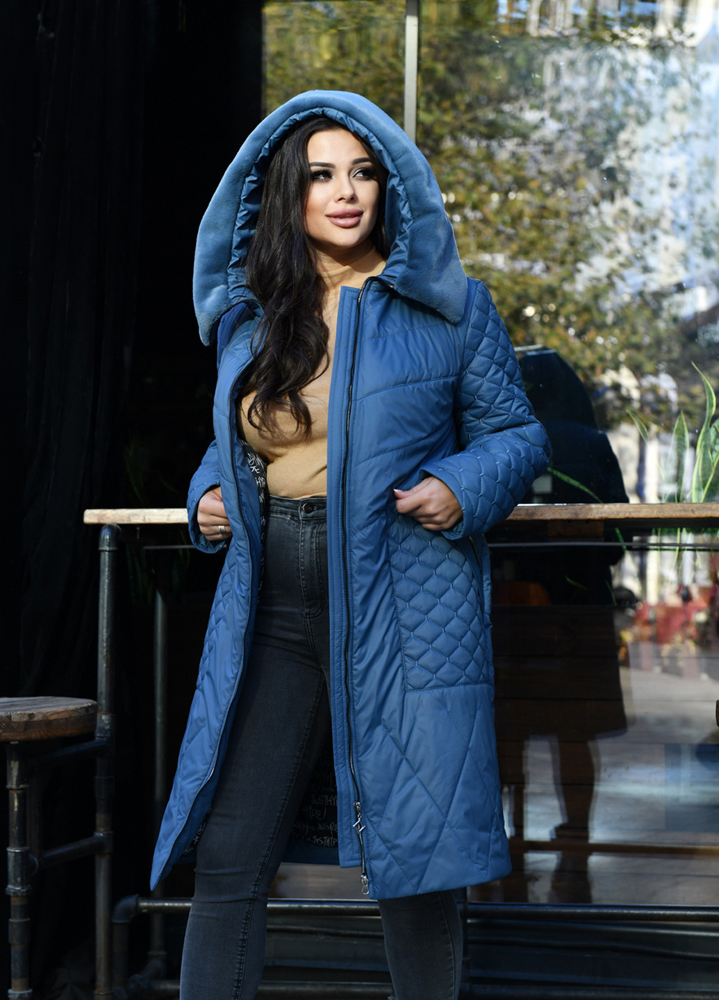 Синяя зимняя куртка Miledi