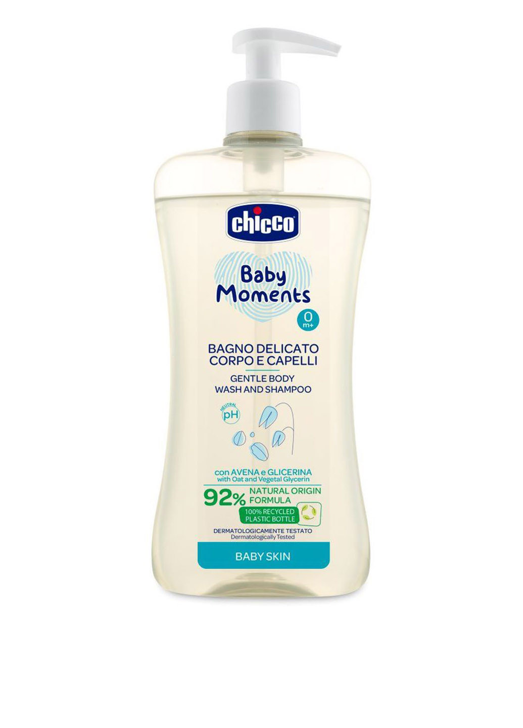 Гель-шампунь для тіла та волосся Baby Moments Без Сліз, 500 мл Chicco (256999678)