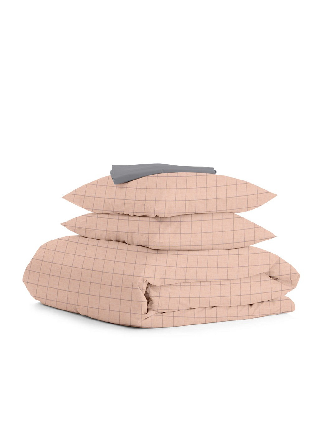 Комплект семейного постельного белья на резинке Cell Ashrose Graphite 2х160х220 см (4822052083086) Cosas (252029530)