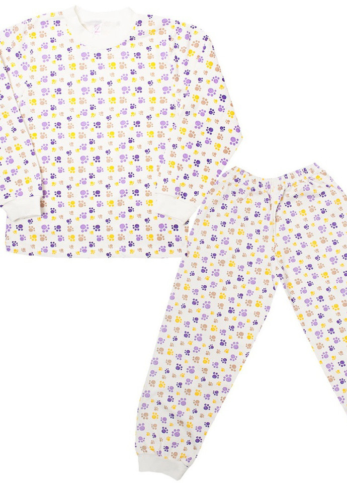 Бежева всесезон дитяча піжама для дівчинки Габби