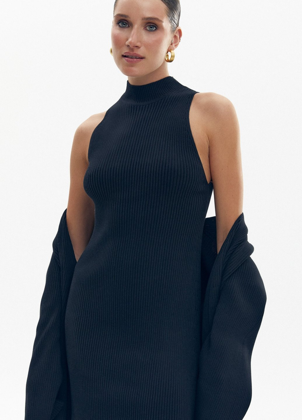 Черный демисезонный кардиган Gepur