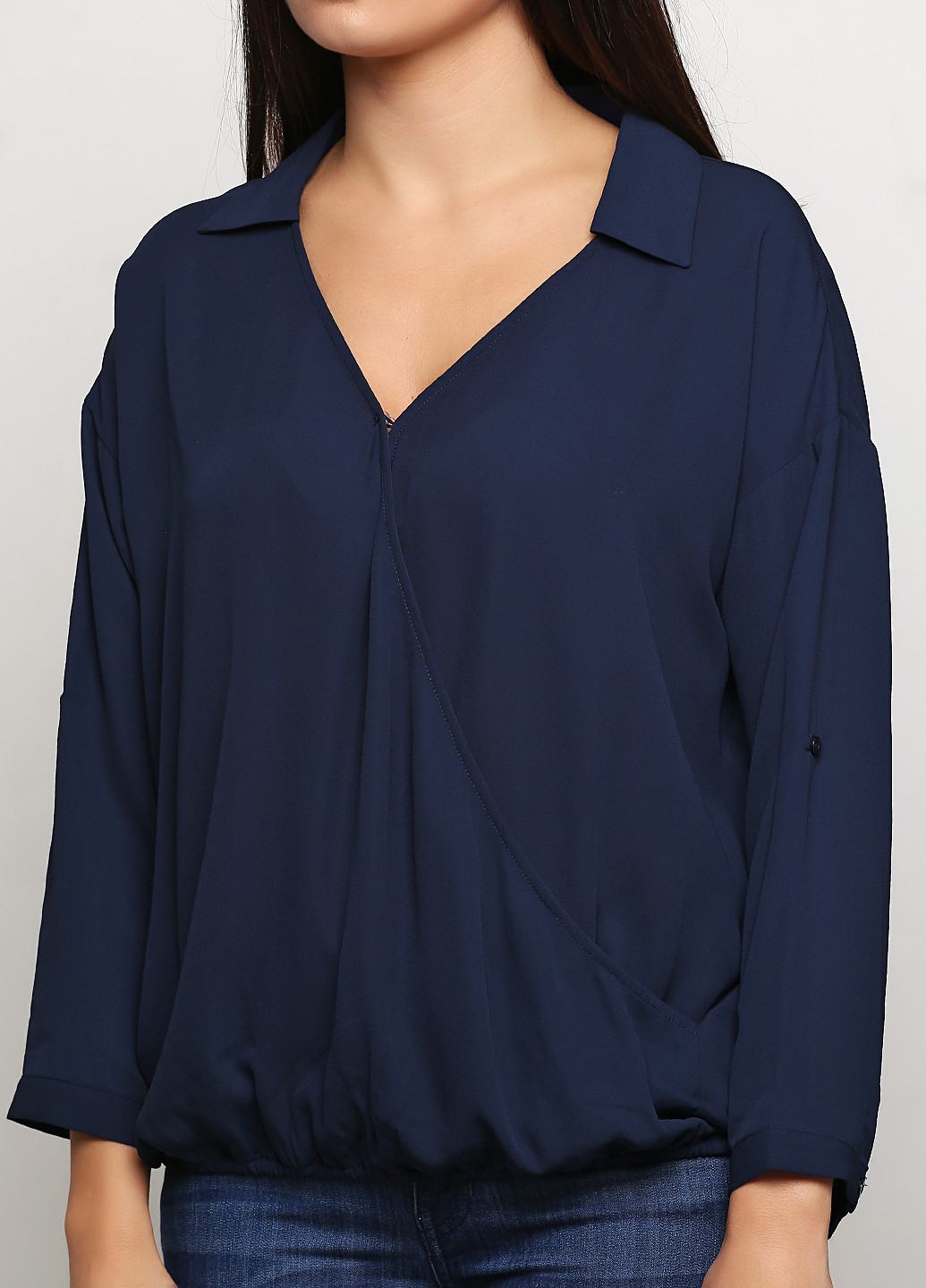 Темно-синяя демисезонная блуза LH