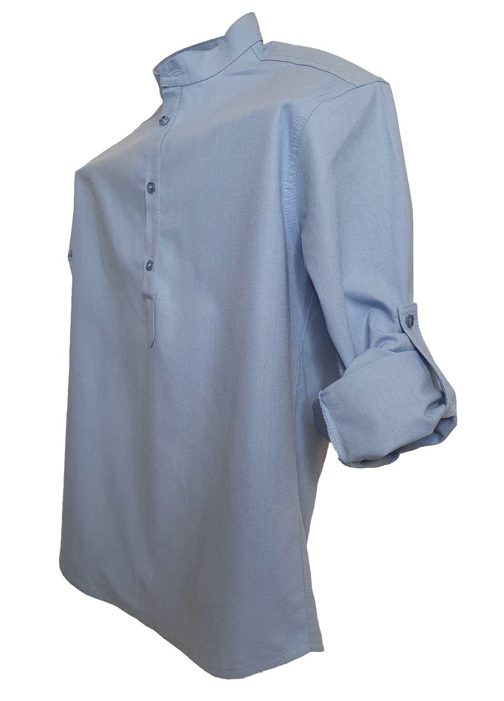 Голубой кэжуал рубашка однотонная No Brand