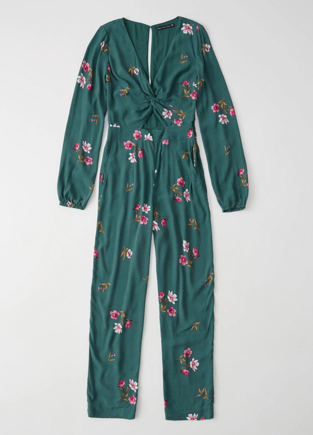 Комбинезон Abercrombie & Fitch комбинезон-брюки цветочный зелёный кэжуал