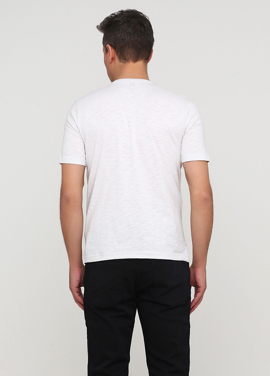 Светло-серая футболка-поло для мужчин H&M меланжевая