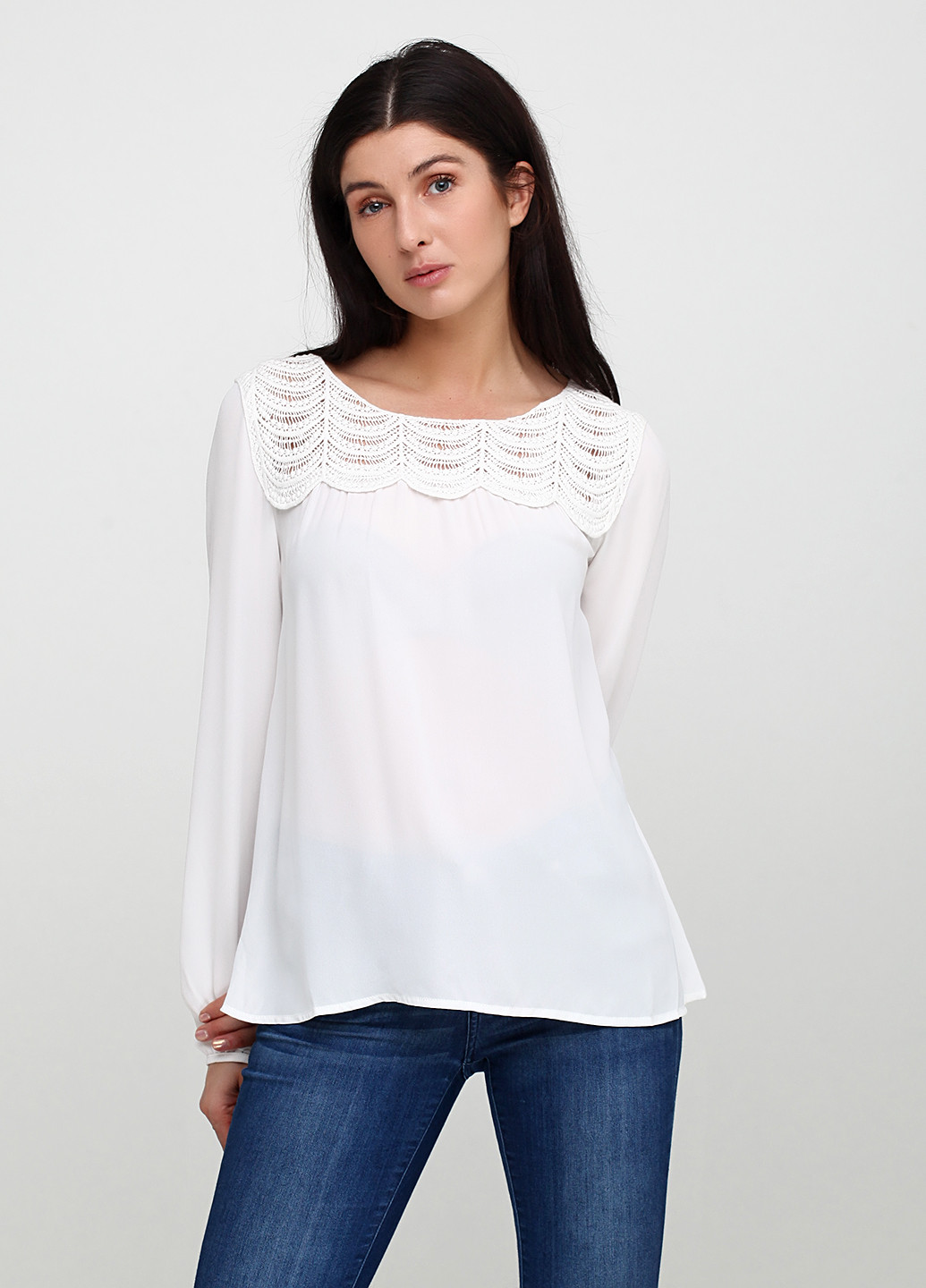 Белая демисезонная блуза Ichi