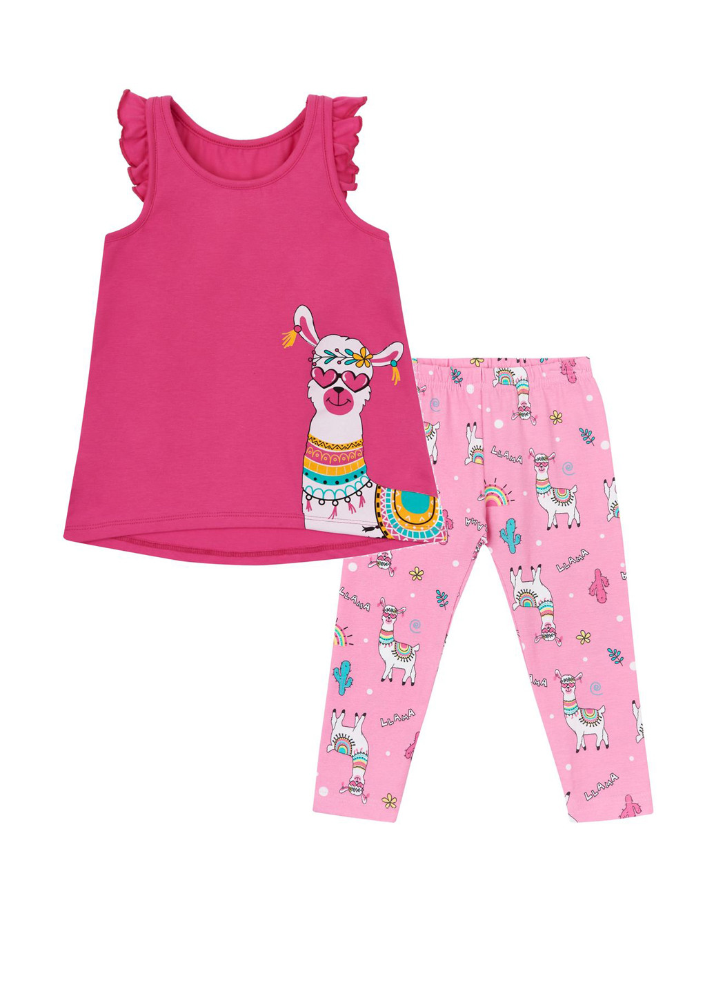 Малиновий літній комплект (туніка, легінси) Ляля