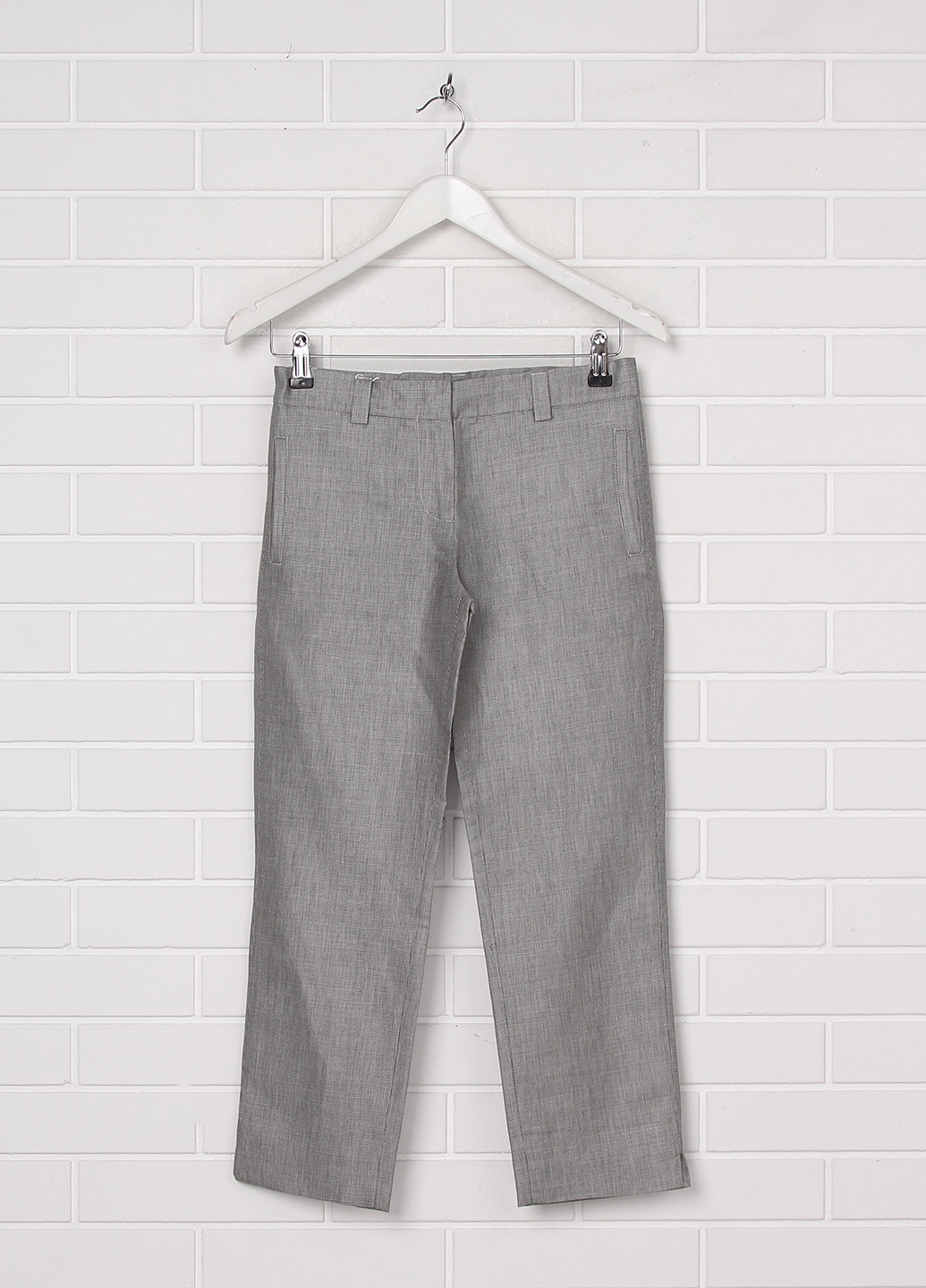 Грифельно-серые классические демисезонные брюки прямые Simonetta