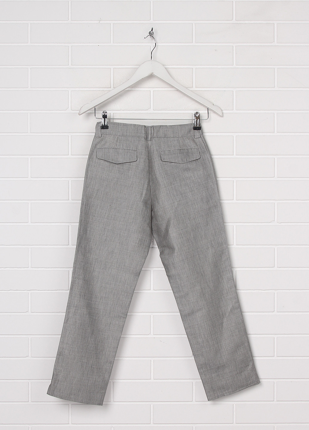Грифельно-серые классические демисезонные брюки прямые Simonetta
