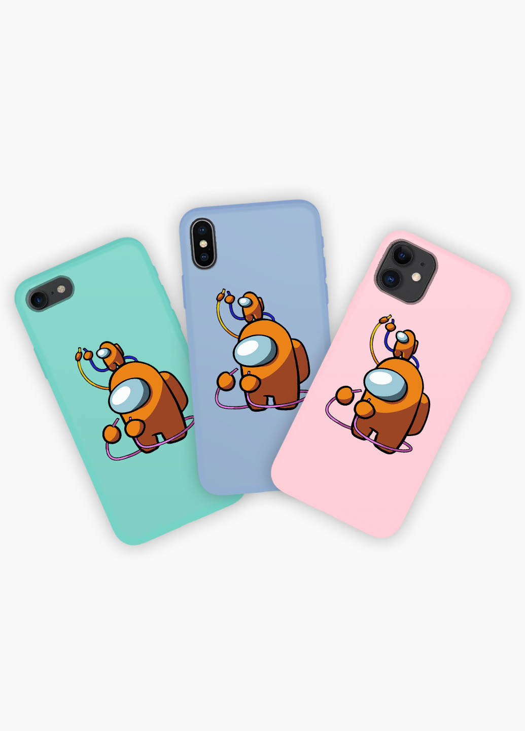 Чехол силиконовый Apple Iphone 7 Амонг Ас Оранжевый (Among Us Orange) (17361-2413) MobiPrint (219566168)