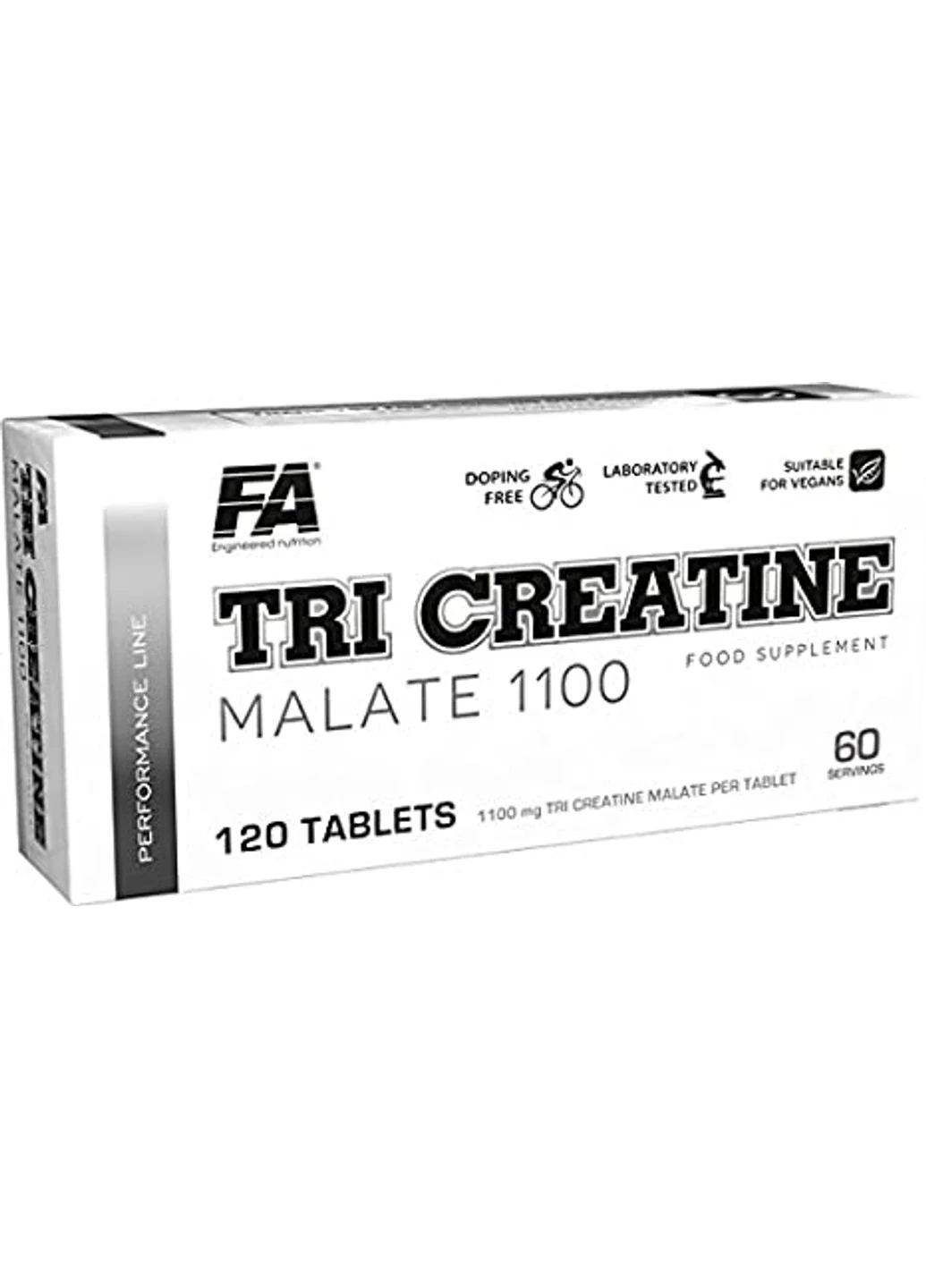 Три креатин малат Tri creatine malate 1100 120 таблеток Fitness Authority (255279746)