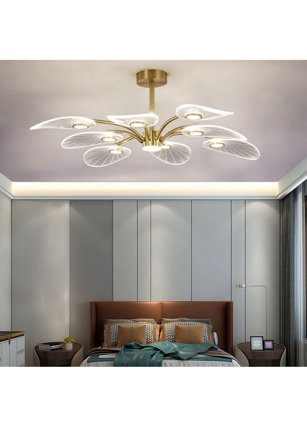 Люстра стельова LED C11/850-k Латунь 32х97х97 див. Sunnysky (253628353)