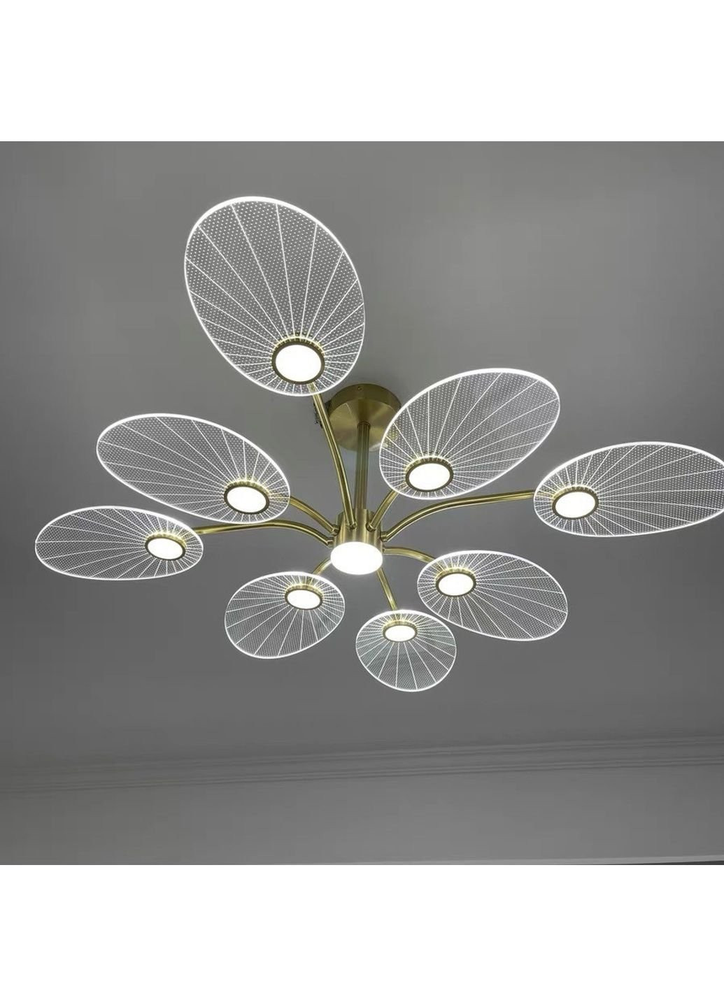 Люстра стельова LED C11/850-k Латунь 32х97х97 див. Sunnysky (253628353)