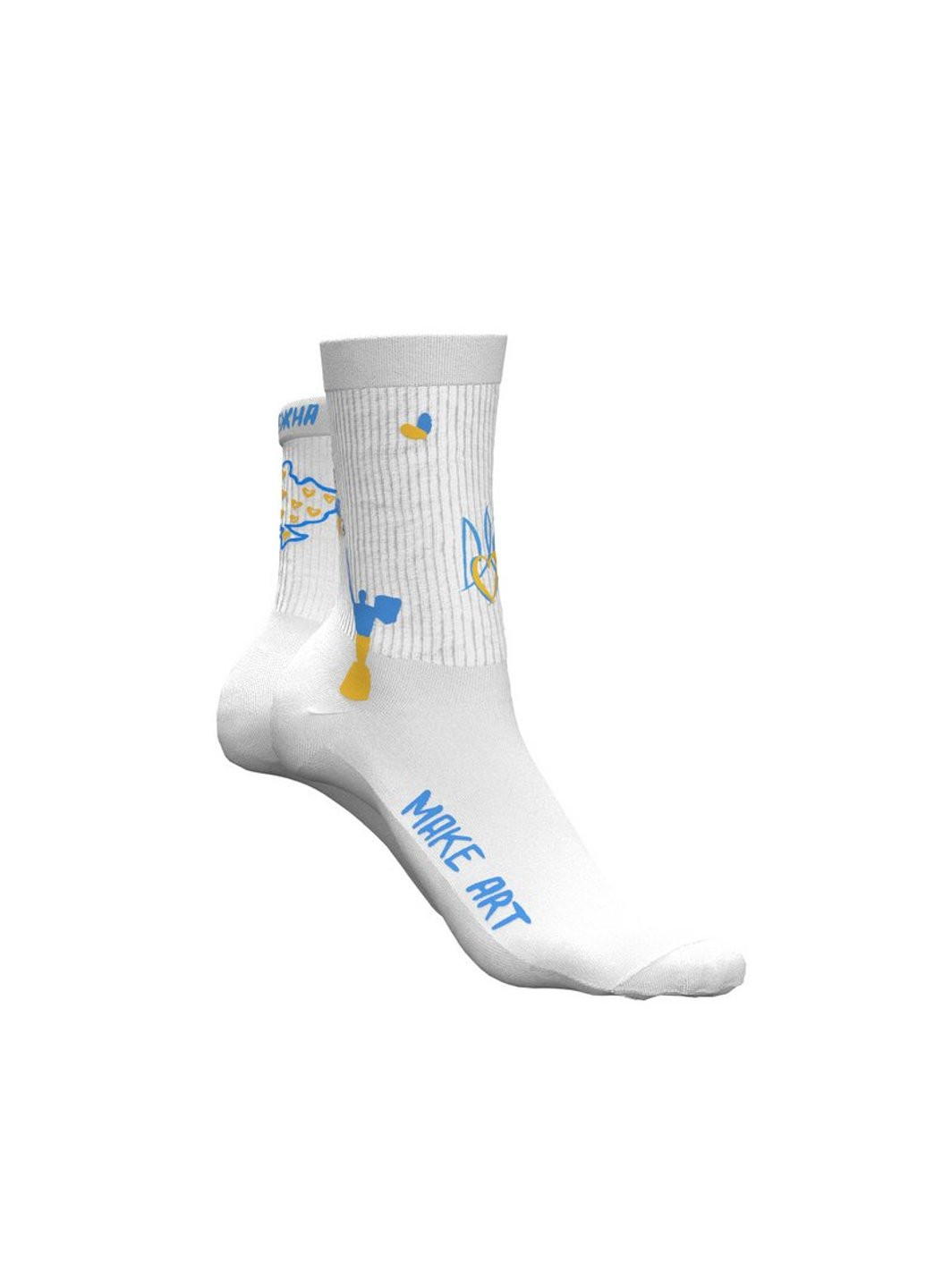 Белые носки с принтом 'Незалежна' Gepur (254668017)