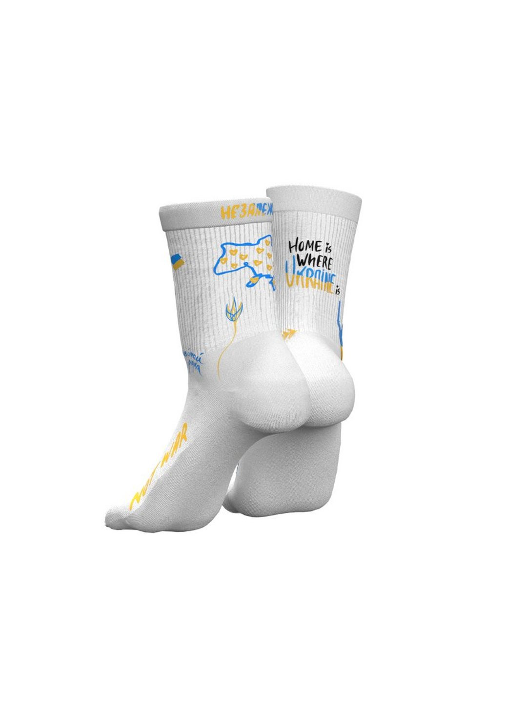Білі шкарпетки з принтом 'Незалежна' Gepur (254668017)