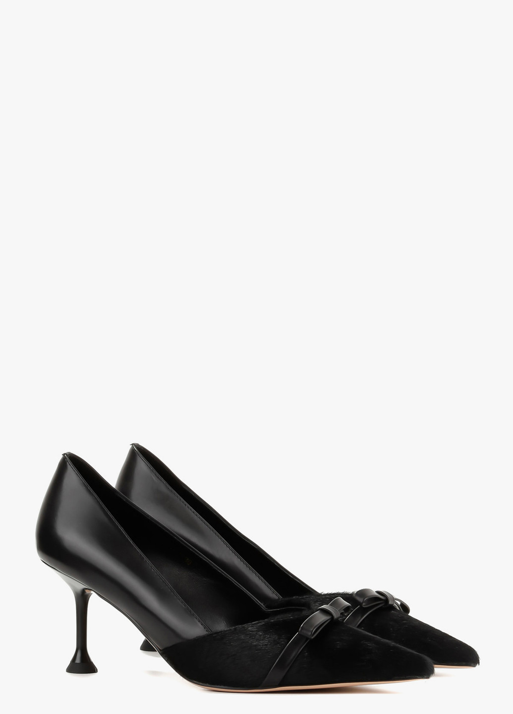 Le'BERDES Туфлі туфлі-човники чорний з натуральна шкіра, натуральне хутро, україна — демісезон (322088028)