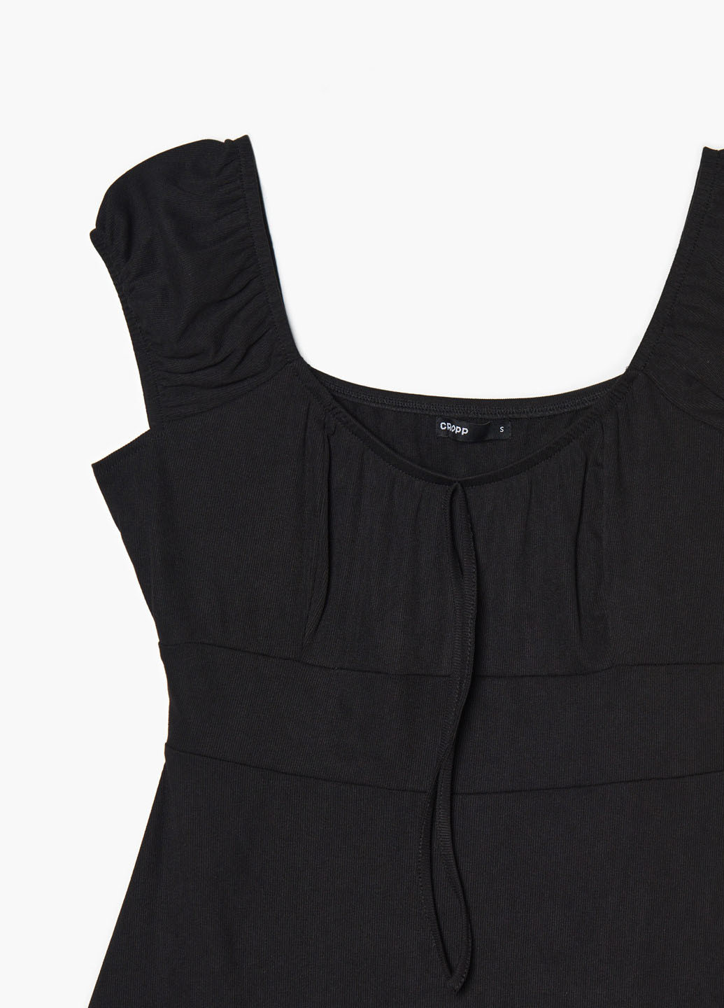 Черное кэжуал платье а-силуэт Cropp однотонное