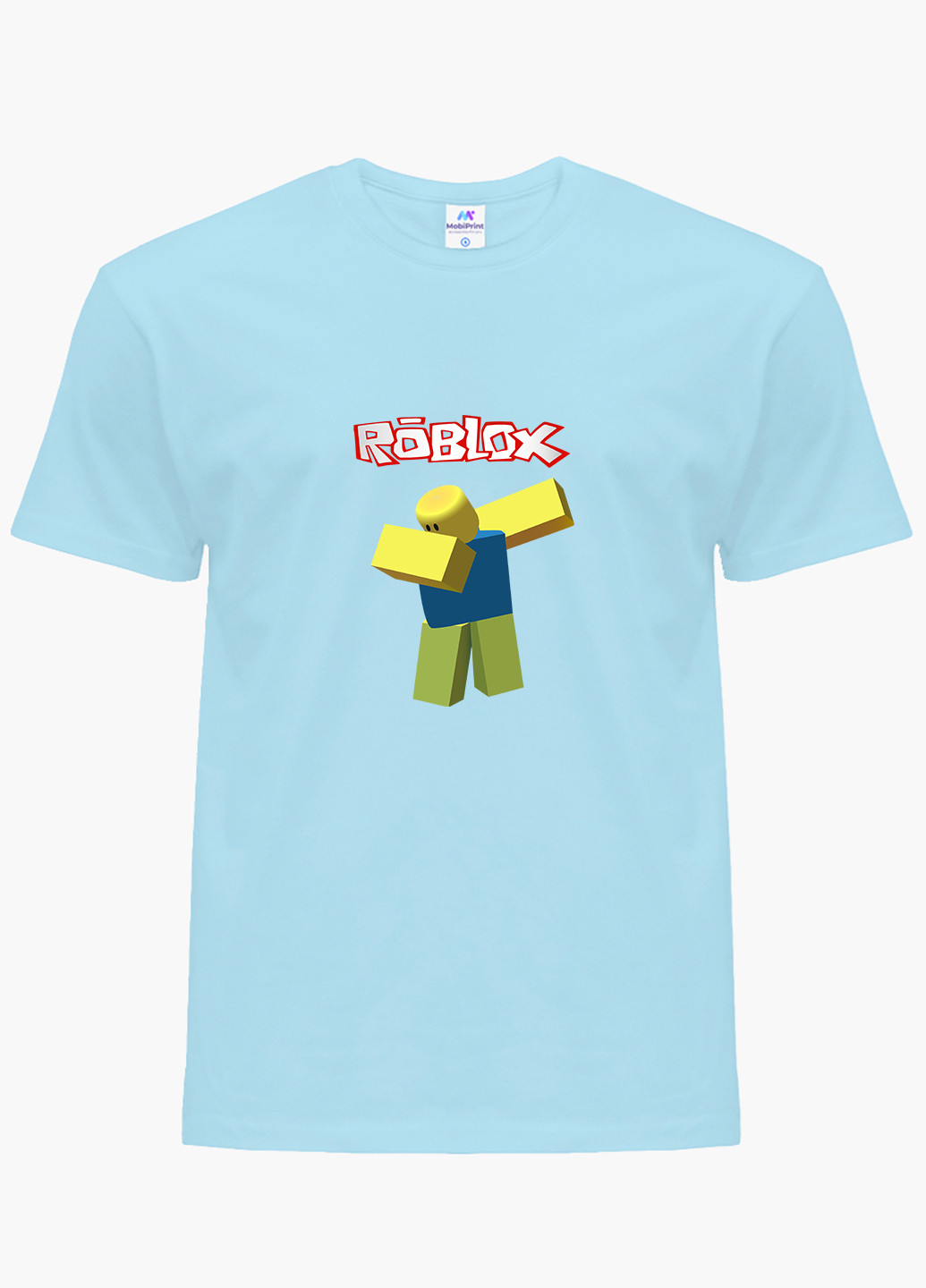 Голубая демисезонная футболка детская роблокс (roblox)(9224-1707) MobiPrint