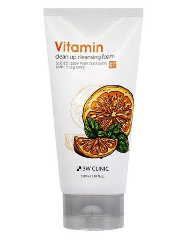 Vitamin Clean Up Cleansing Foam Пінка для вмивання обличчя очищає із вітамінами, 150 мл 3W Clinic (236528061)