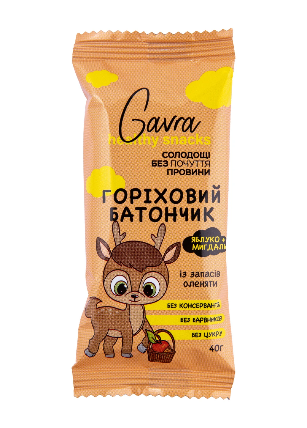 Дитячий яблуко+мигдаль "Оленя", 40 г Gavra (253946727)