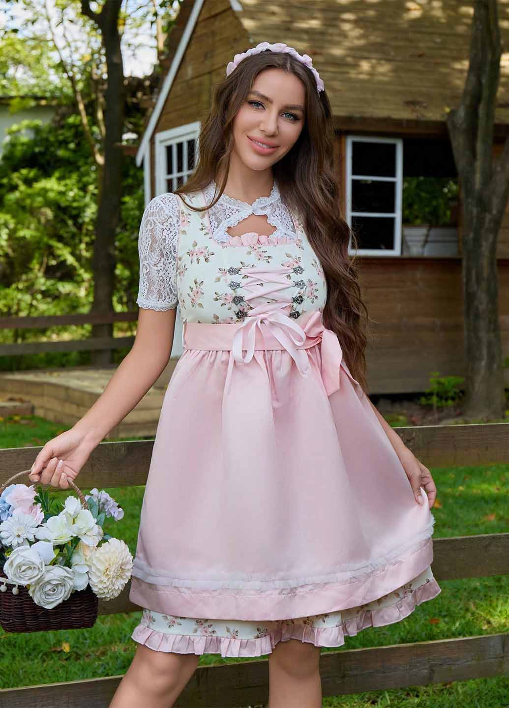 Рожева святковий, кежуал сукня SHEIN з квітковим принтом