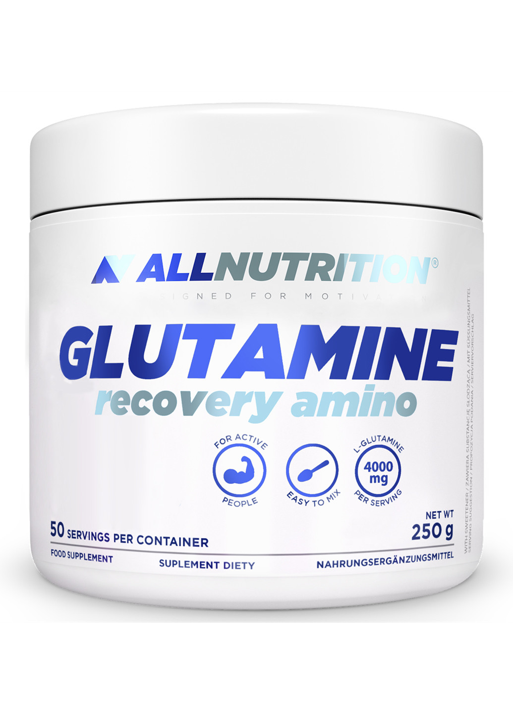 Глутамін амінокислота Glutamine Recovery Amino - 250g Lemon ] Allnutrition (240154239)