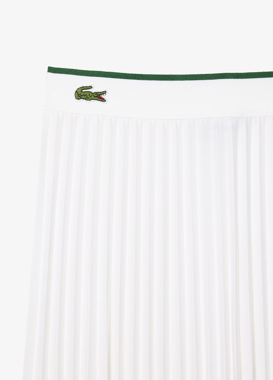 Белая кэжуал однотонная юбка Lacoste плиссе