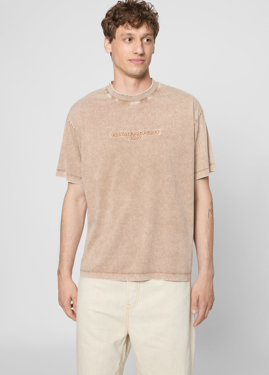 Бежева футболка PRPY