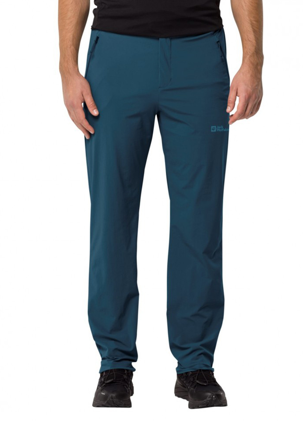 Темно-синие спортивные демисезонные прямые брюки Jack Wolfskin