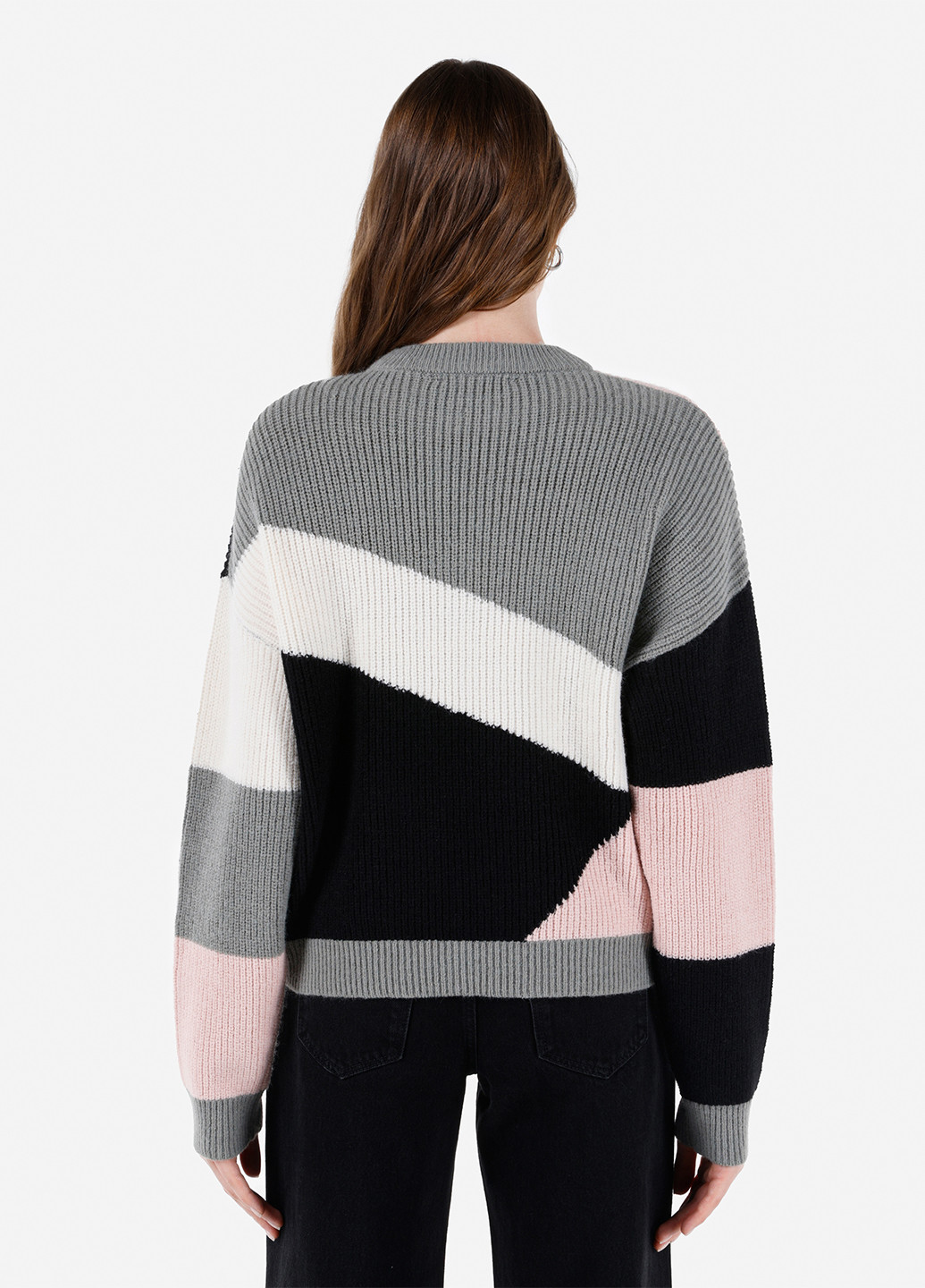 Комбинированный демисезонный свитер джемпер Colin's