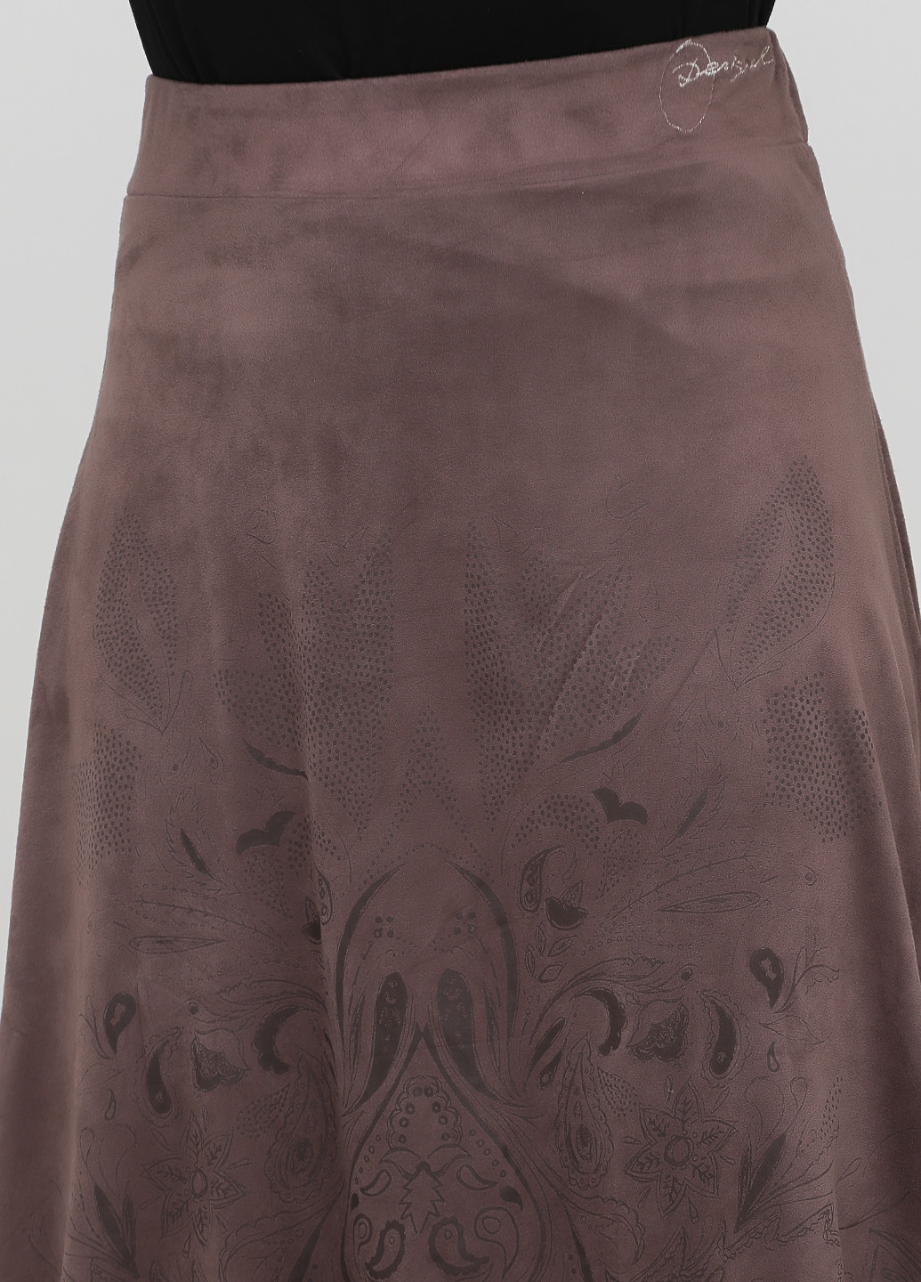 Коричневая кэжуал с рисунком юбка Desigual клешированная