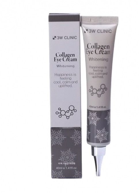 Collagen Whitening Eye Cream Крем для очей відбілюючий з колагеном, 40 мл 3W Clinic (236271146)