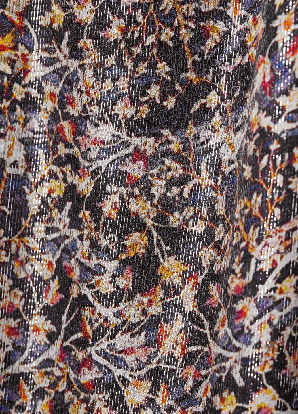 Комбинированное кэжуал платье шелк бленд H&M с цветочным принтом