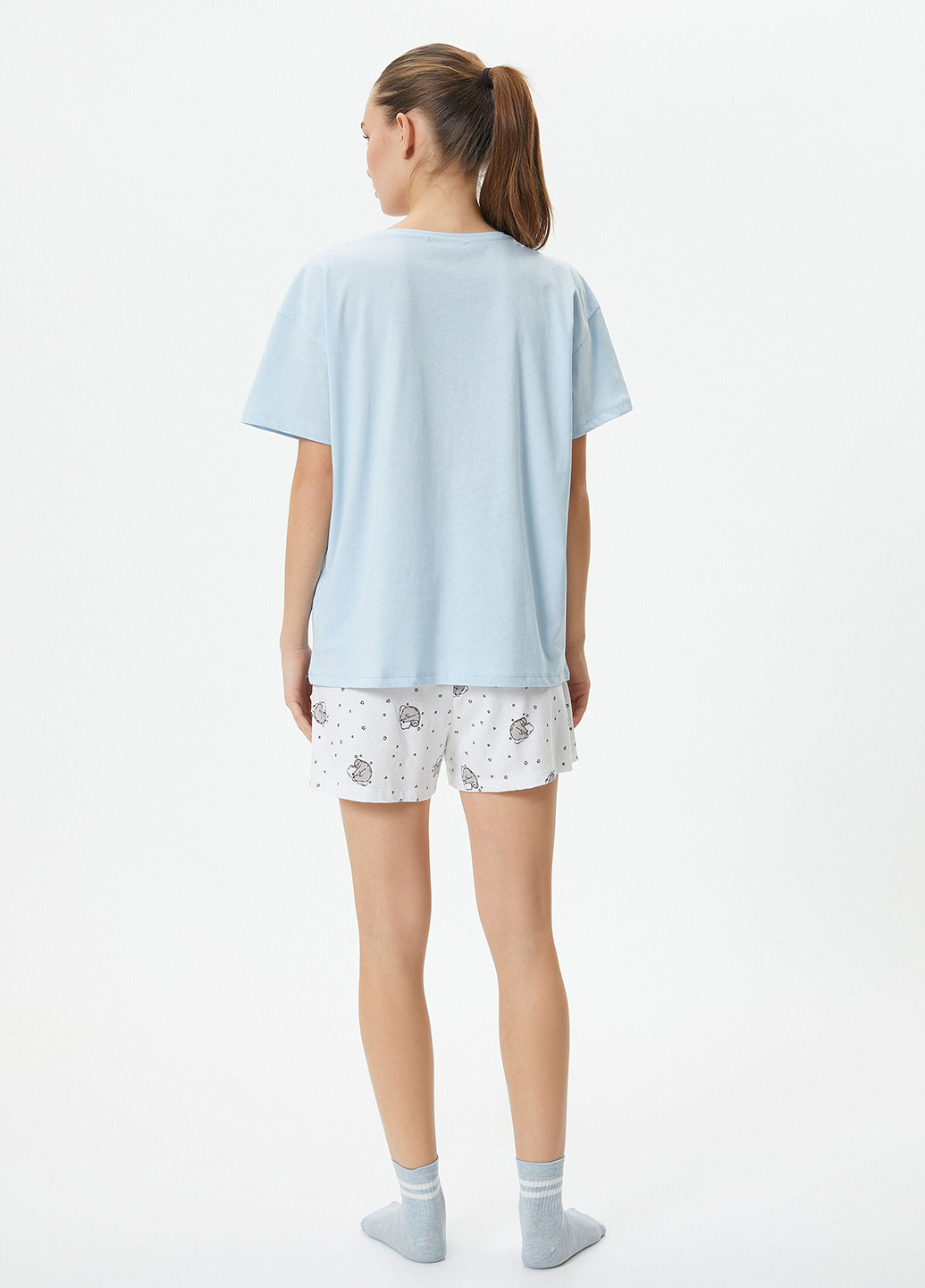 Блакитна всесезон піжама (футболка, шорти) футболка + шорти KOTON